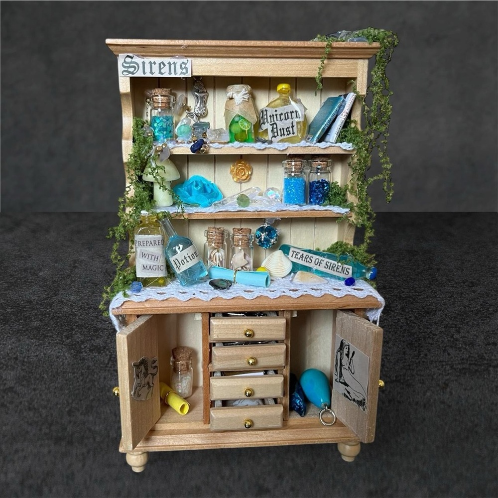 Miniature Apothecary Mermaid Shelf